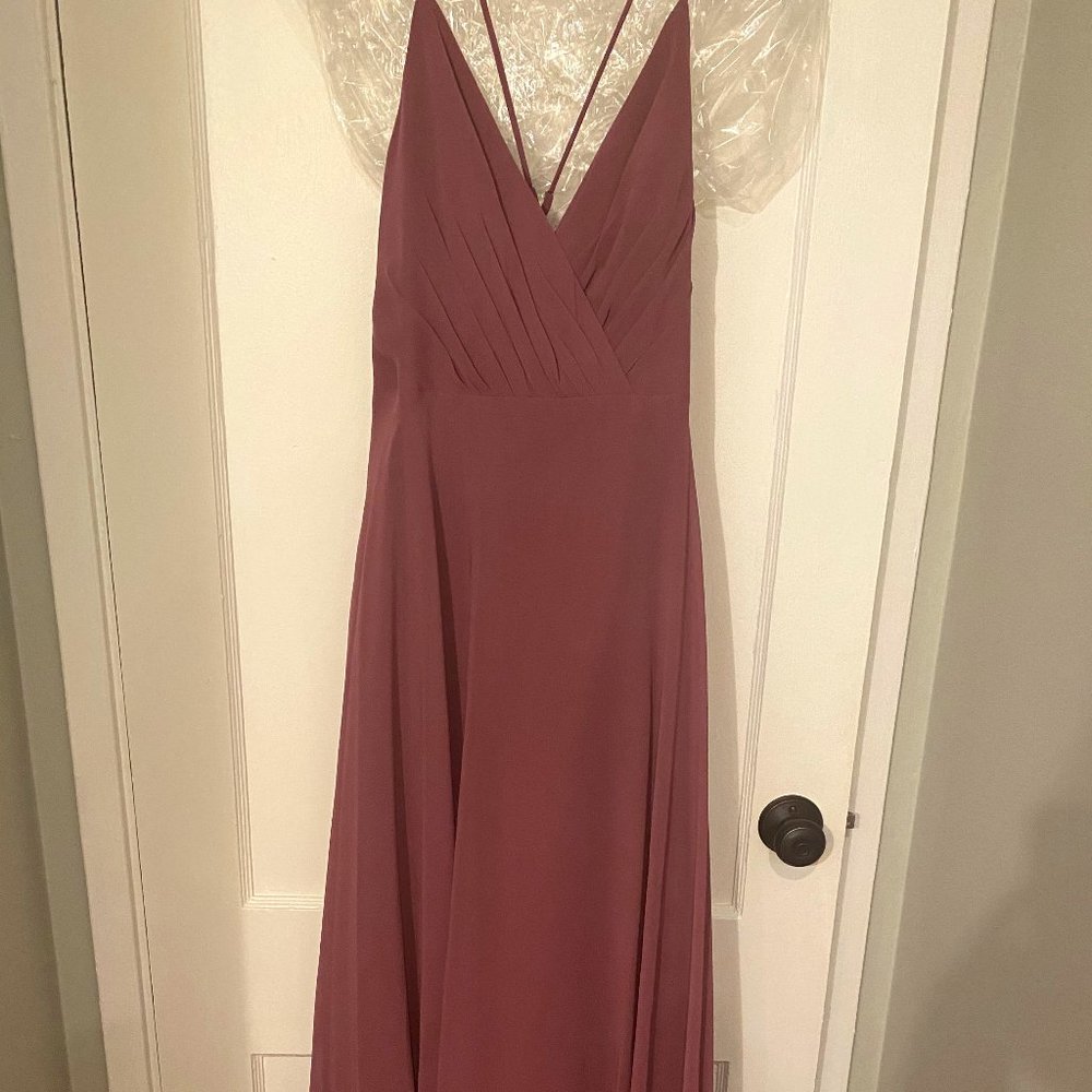 Spaghetti Strap Full Skirt Bridesmaid Dress
